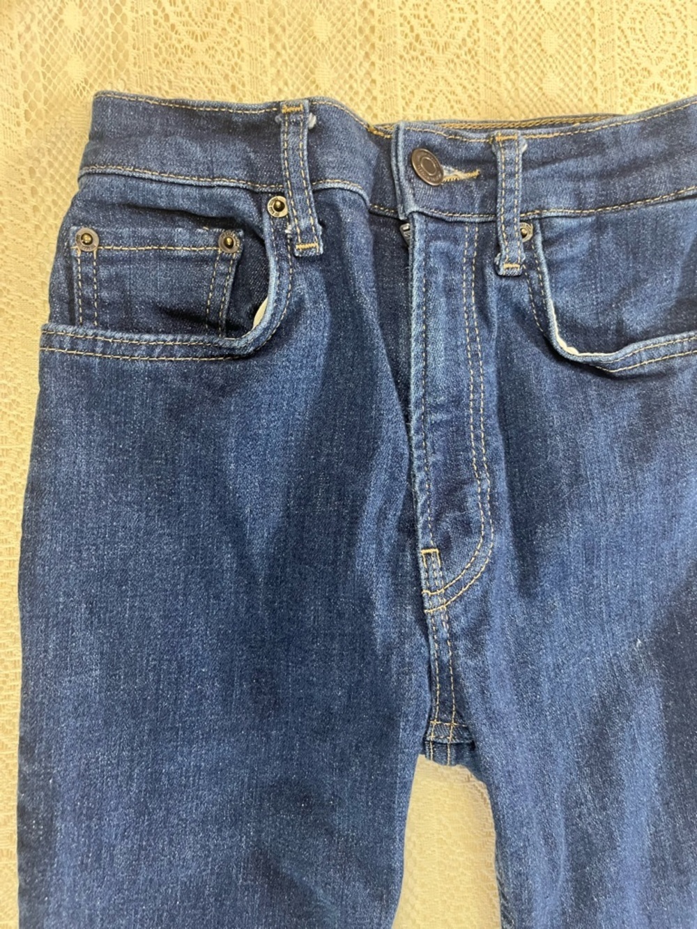 Zara Women's Dark Blue Straight-Leg Jeans - Picture 3 of 6